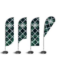 Custom printed feather flags